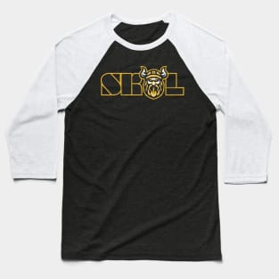 SKOL Viking Head Baseball T-Shirt